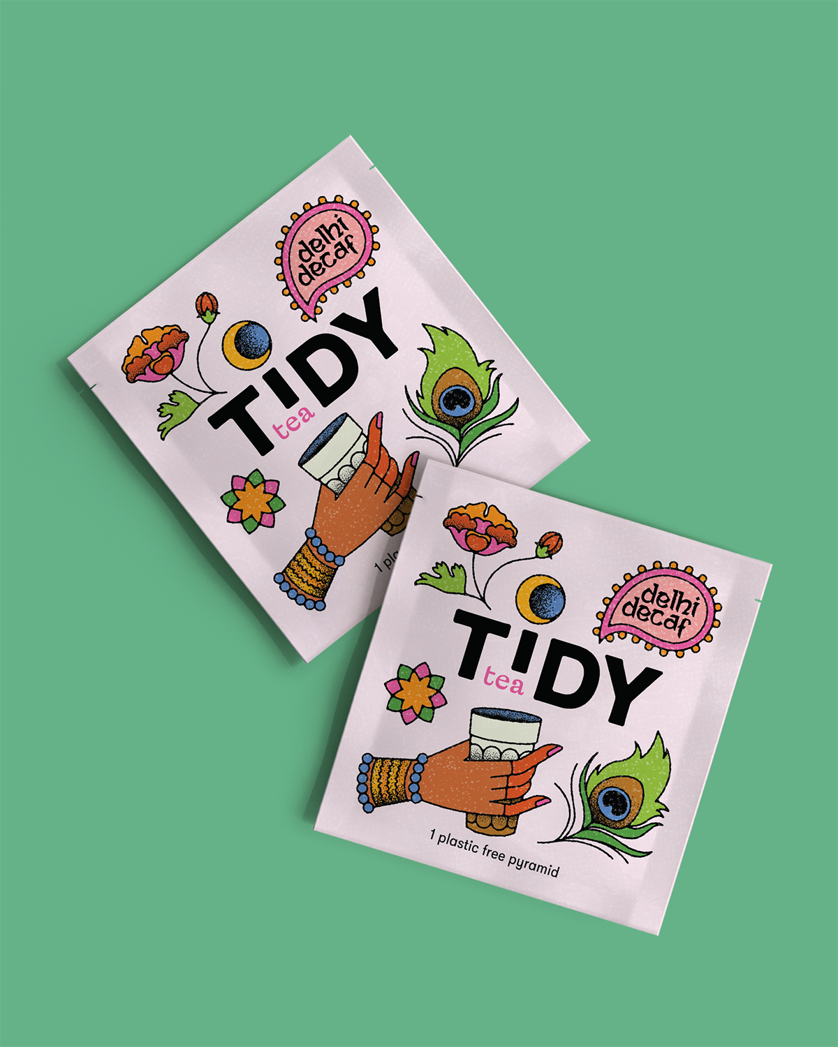 50 Individually wrapped Delhi Decaf Pyramids.