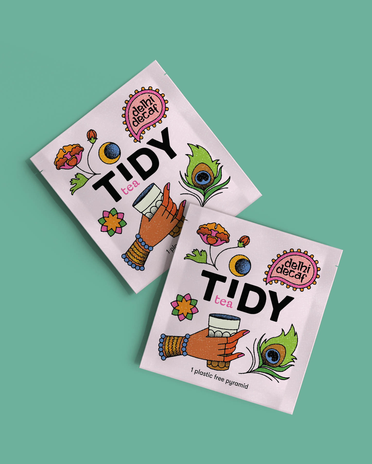 50 Individually wrapped Delhi Decaf Pyramids.